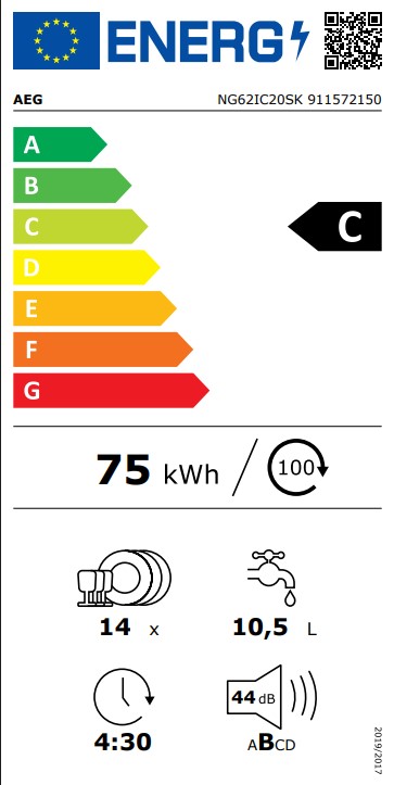 Съдомиялна за вграждане AEG NG62IC20SK - Image 2
