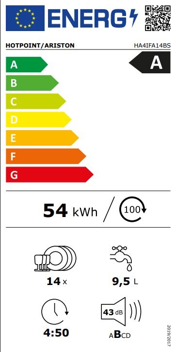 Съдомиялна машина за вграждане Hotpoint-Ariston HA4IFA14BS