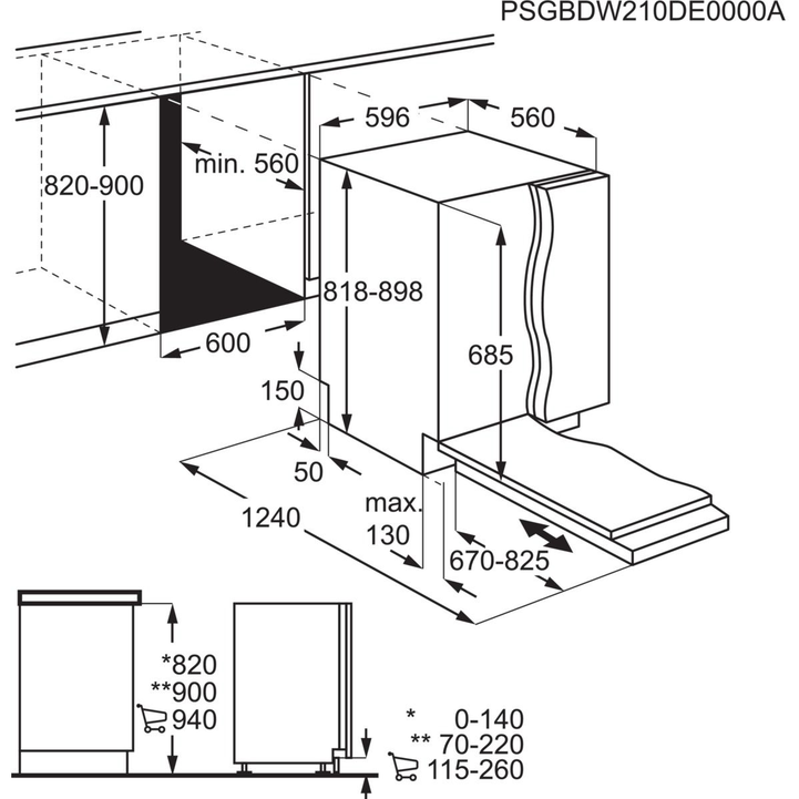 Съдомиялна за вграждане Electrolux EEG88700W